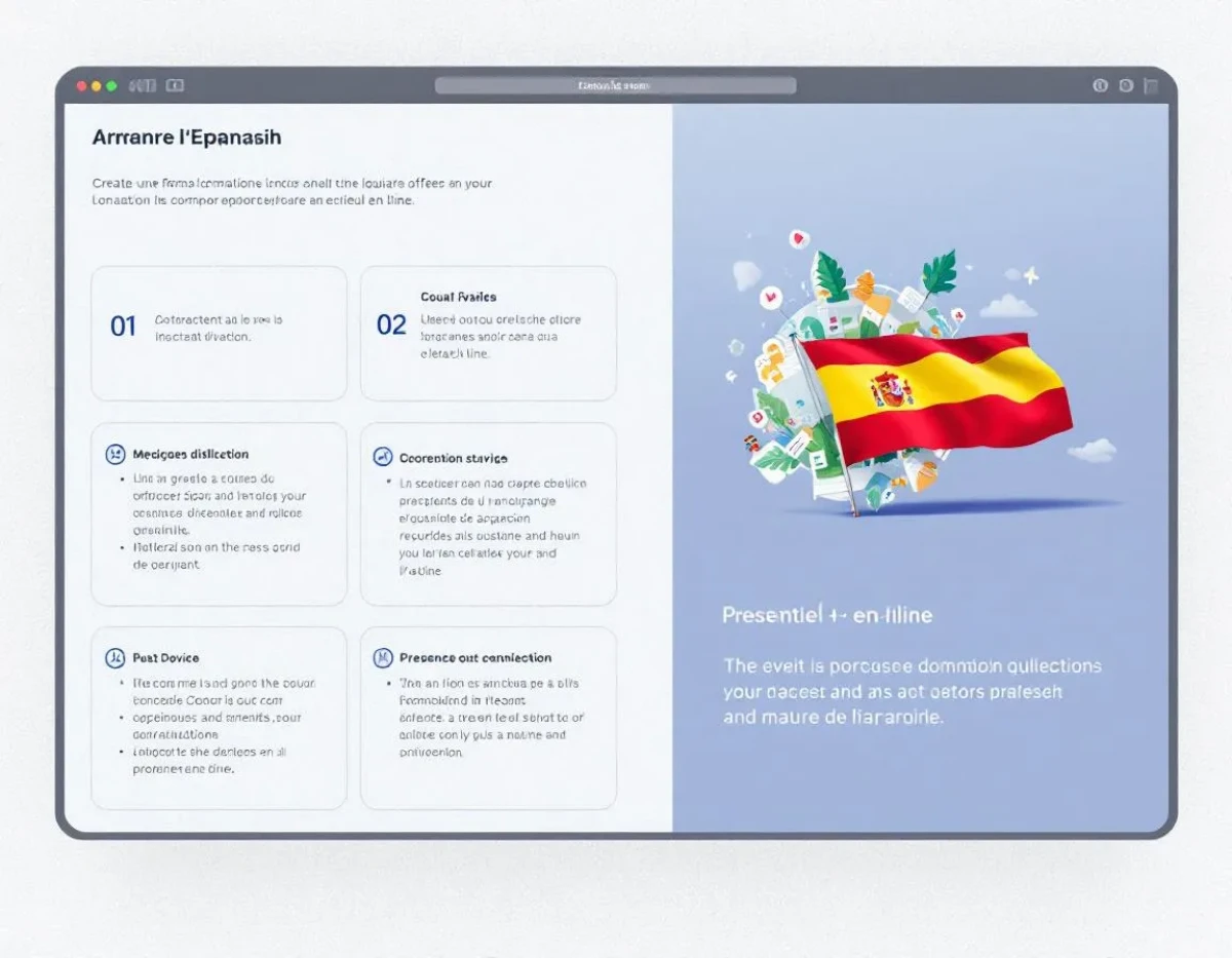 Créer une offre de formation hybride pour apprendre l'espagnol (présentiel + en ligne)